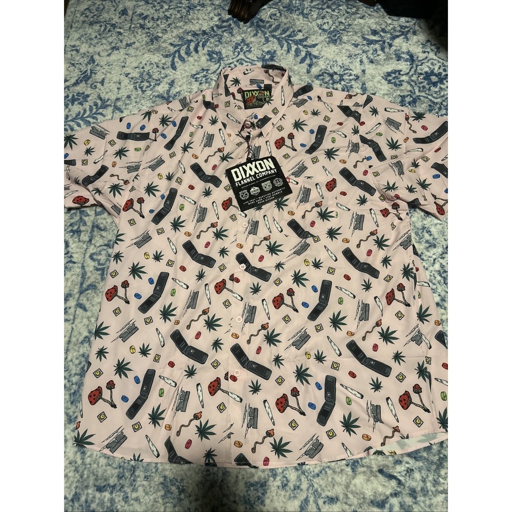 Dixxon Flannel The New Guy Mens 3xl Shirt Stretch Party Old School 90s Drugs